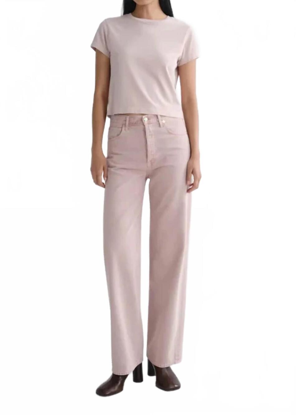 NEW AGOLDE women's ren high rise wide leg jean in wallflower